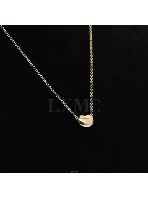 Tiffany Elsa Peretti Bean Design Pendant Yellow Gold Necklace 9mm - TIFFANY & CO. - BALAAN 4