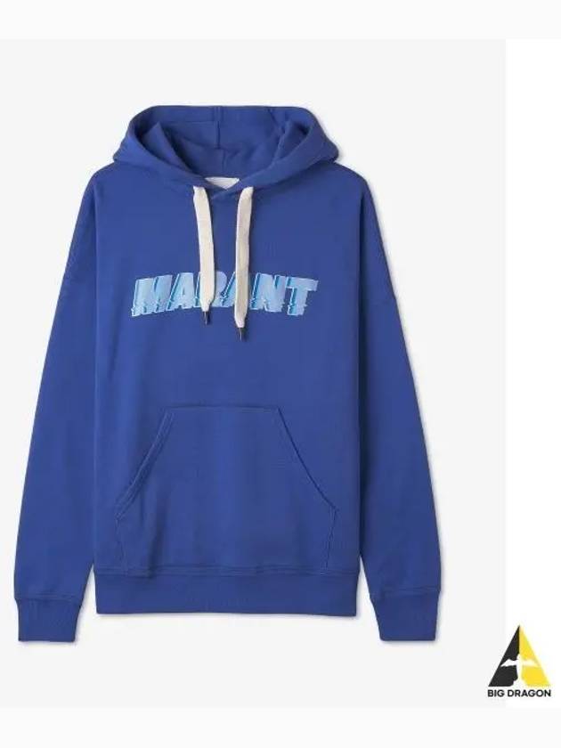 Miley Logo Cotton Hoodie Blue - ISABEL MARANT - BALAAN 2