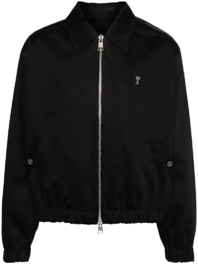 De Coeur Logo Zip-up Jacket Jacket Black - AMI - BALAAN 2