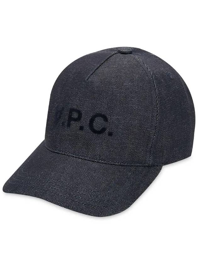 VPC Velvet Logo Denim Ball Cap Blue - A.P.C. - BALAAN 2