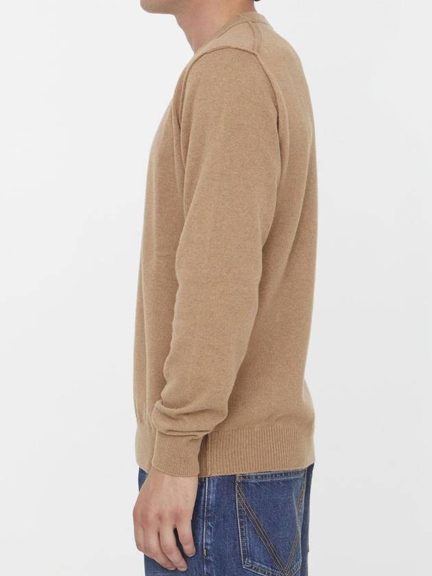 Crew Neck Cashmere Knit Top Brown - MAISON MARGIELA - BALAAN 4