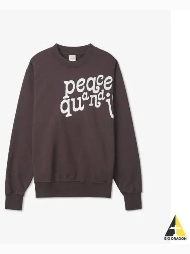 MUSEUM OF PEACE QUIET Refurbished Etched Sweatshirt Brown MOPQFALL2210BBROWN - MUSEUM OF PEACE & QUIET - BALAAN 1