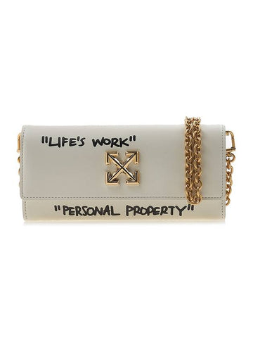 Jitney Chain Wallet Bag OWNR020C99LEA0010410 - OFF WHITE - BALAAN 1