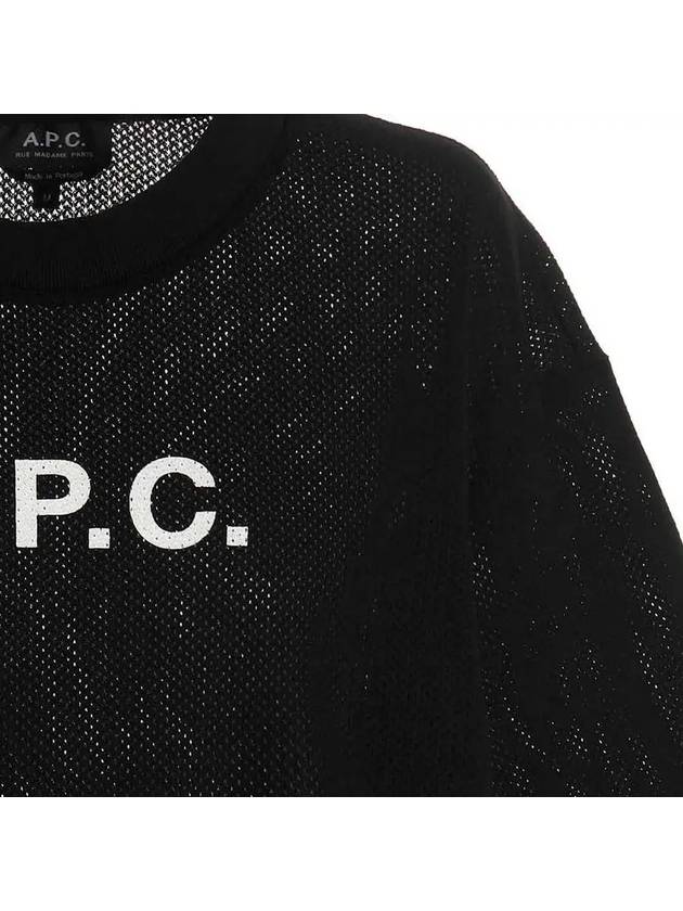 Moran Openwork Short Sleeve T-Shirt Black - A.P.C. - BALAAN 5