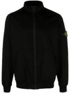 Compass Badge Regular Fit Cotton Track Jacket Black - STONE ISLAND - BALAAN 2