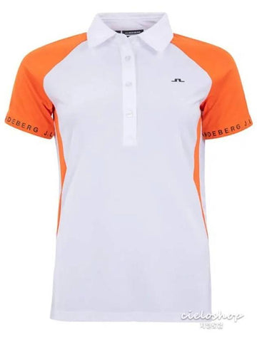 Behati Women s Golf T shirt Orange GWJT04624 - J.LINDEBERG - BALAAN 1