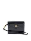 Patent Leather Card Wallet Black - MIU MIU - BALAAN 2