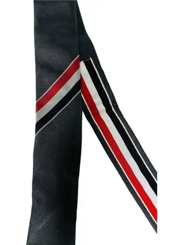 Men's Grosgrain Stripe Tie Dark Grey - THOM BROWNE - BALAAN 3