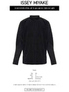 Pleated Stand Up Collar Long Sleeve Shirt Black - ISSEY MIYAKE - BALAAN 3