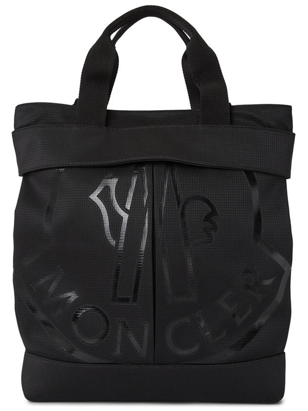 Cut Logo Print Tote Bag Black - MONCLER - BALAAN 3