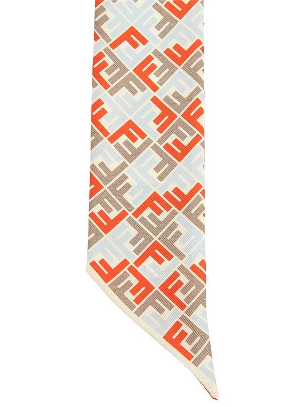 FF Motif Printed Narrow Silk Scarf - FENDI - BALAAN 5