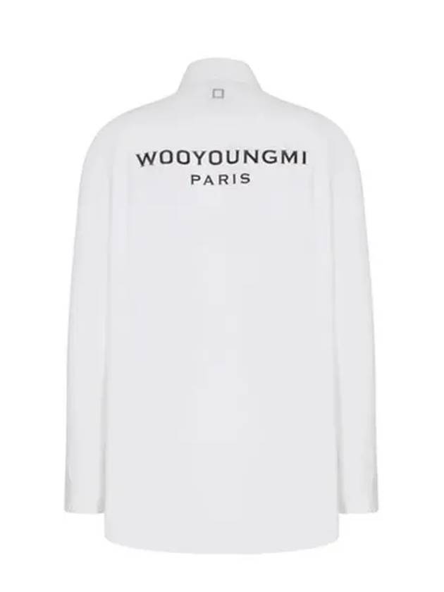 Back Logo Cotton Long Sleeve Shirt White - WOOYOUNGMI - BALAAN 3