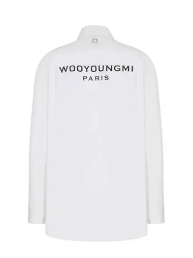 Back Logo Cotton Long Sleeve Shirt White - WOOYOUNGMI - BALAAN 2