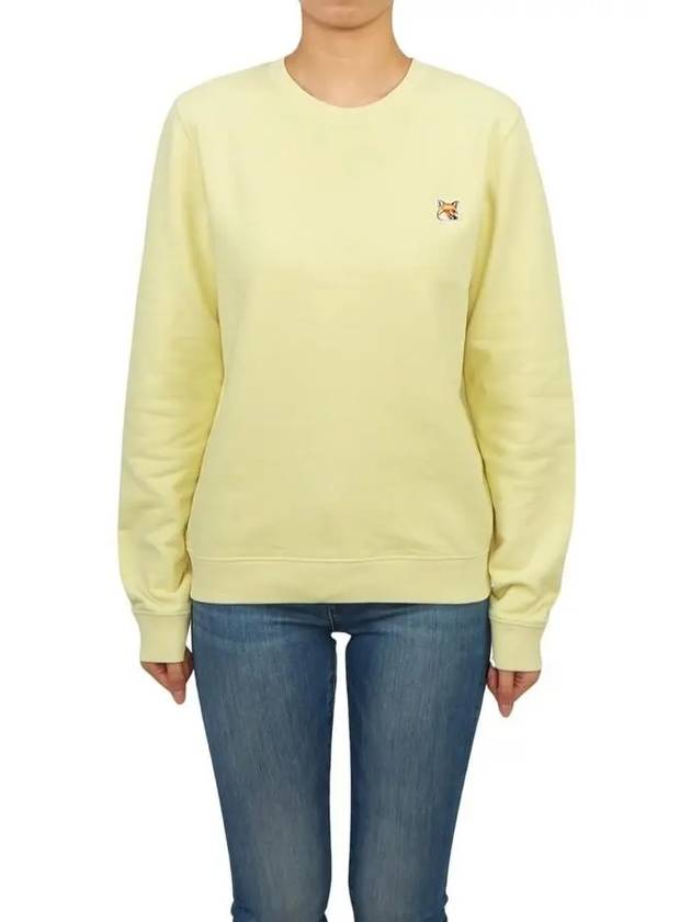 Fox Head Patch Regular Sweatshirt Yellow - MAISON KITSUNE - BALAAN 3