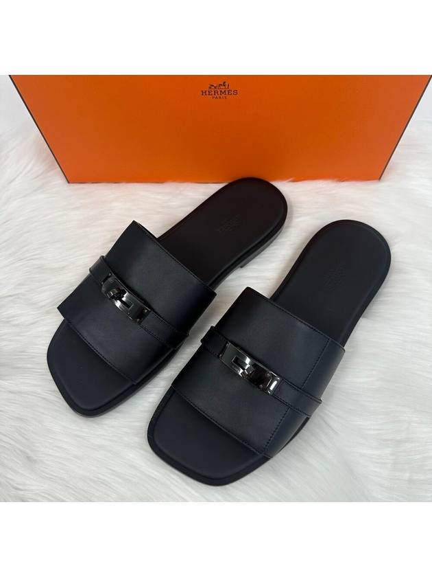 Men's Gabriel Gabriel Sandals Black - HERMES - BALAAN 3