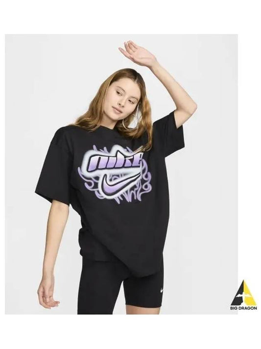 Sportswear Dance Oversized Short Sleeve T Shirt W Black FZ1147 010 - NIKE - BALAAN 1