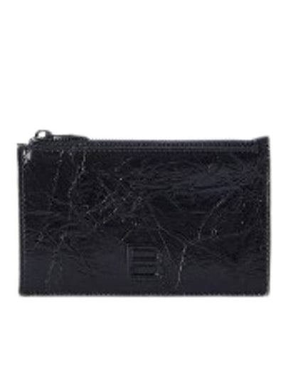 B Logo Zipper Leather Card Wallet Black - BALENCIAGA - BALAAN 2