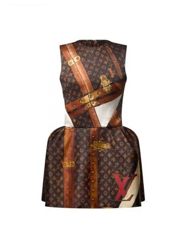 LV Trunk Pleated Dress 1AGGDV - LOUIS VUITTON - BALAAN 1