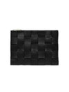 Cassette Intrecciato Medium Clutch Bag Black - BOTTEGA VENETA - BALAAN 2