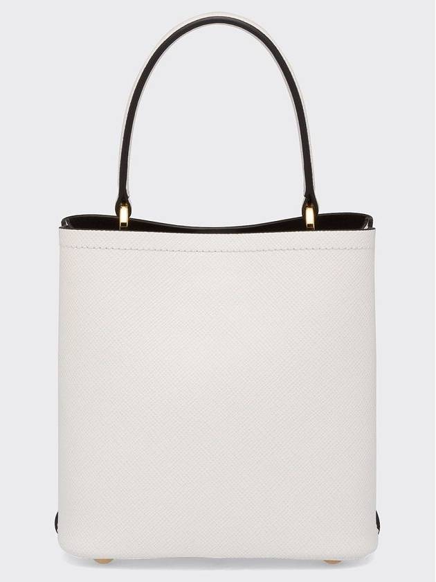 Panier Saffiano Leather Small Tote Bag White - PRADA - BALAAN 5