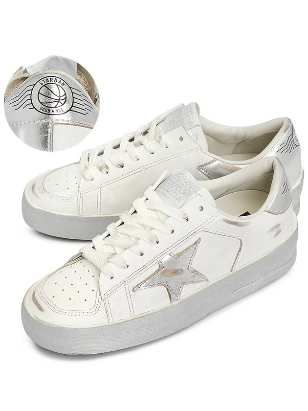 Stardan Silver Tab Low Top Sneakers White - GOLDEN GOOSE - BALAAN 2