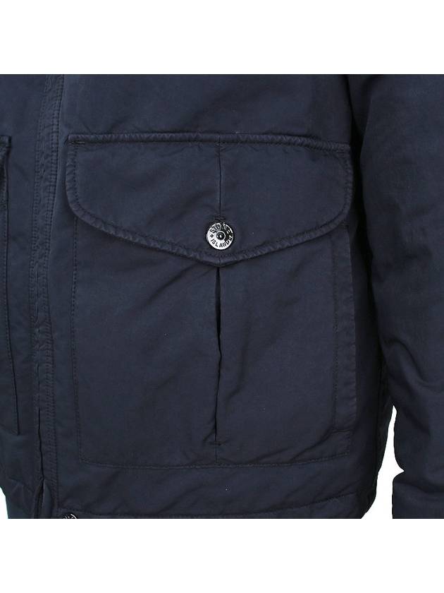 Logo David TC Down Hooded Jacket Navy - STONE ISLAND - BALAAN 9