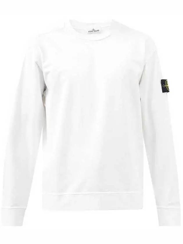 Garment Dyed Cotton Crewneck Sweatshirt White - STONE ISLAND - BALAAN 2