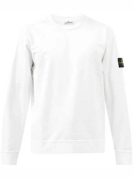 Garment Dyed Cotton Crewneck Sweatshirt White - STONE ISLAND - BALAAN 2