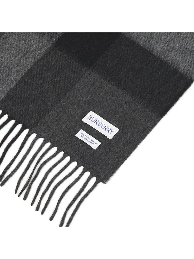 Iconic Check Cashmere Scarf Grey - BURBERRY - BALAAN 6