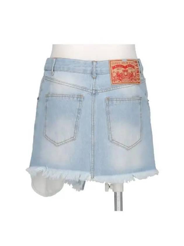 Egonlab Bag Logo Patch Wrap Denim Skirt DN 007 A - EGONLAB - BALAAN 3