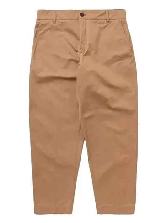 Fox Embroidery Regular Chino Cotton Straight Pants Beige - MAISON KITSUNE - BALAAN 2