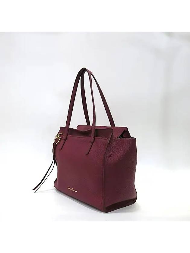 Ferragamo 21 F216 Purple Leather Gancini Logo AMY Shoulder Bag - SALVATORE FERRAGAMO - BALAAN 3