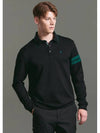 Online Exclusive Men s Cushion Color Line Long Sleeve Collar T Shirt Black - CLEVELAND GOLF - BALAAN 1