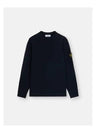 Compass Badge Wool Knit Top Navy - STONE ISLAND - BALAAN 2