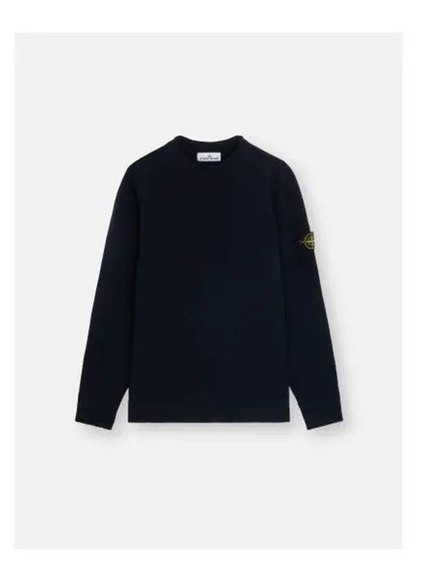 Compass Badge Wool Knit Top Navy - STONE ISLAND - BALAAN 2