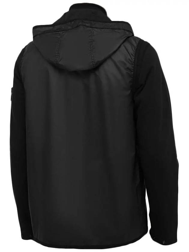 Wappen Cotton Hooded Zip Up Black - STONE ISLAND - BALAAN 4