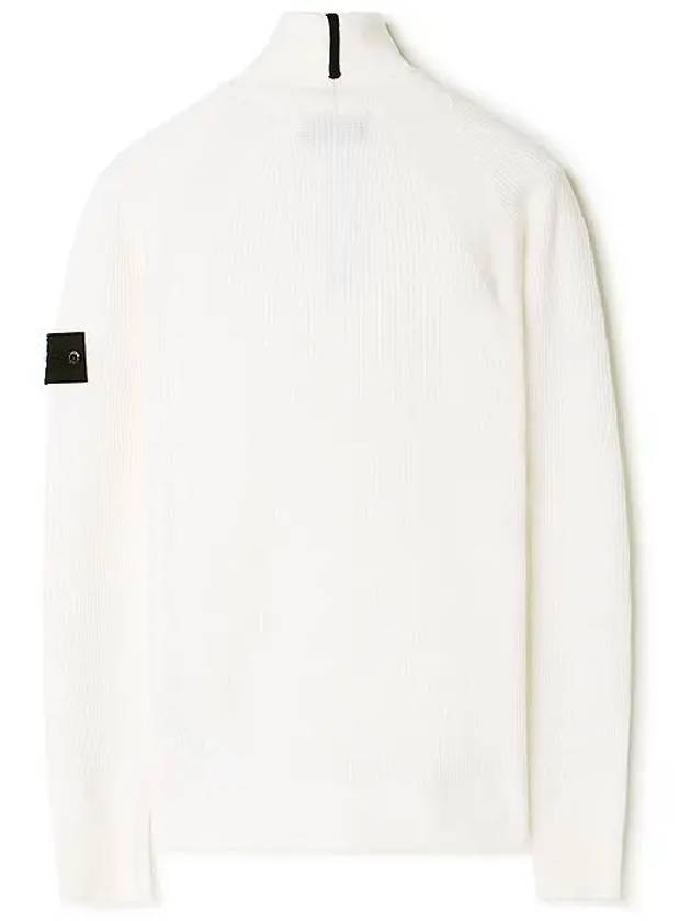 Men's Shadow Project Wappen Knit Turtleneck White - STONE ISLAND - BALAAN.