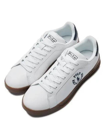 Heritage Coat II Leather Sneakers White with 30 points - POLO RALPH LAUREN - BALAAN 1