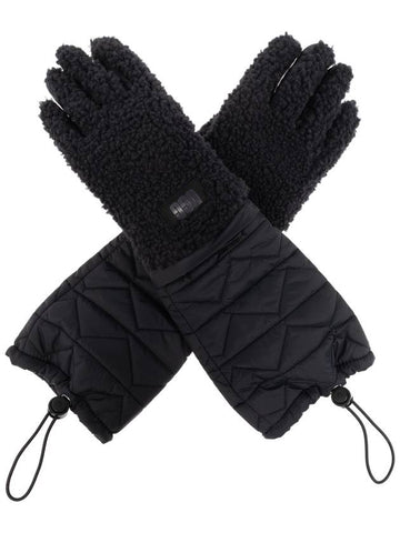 UGG Gloves With Faux Fur, Women's, Black - UGG - BALAAN 1