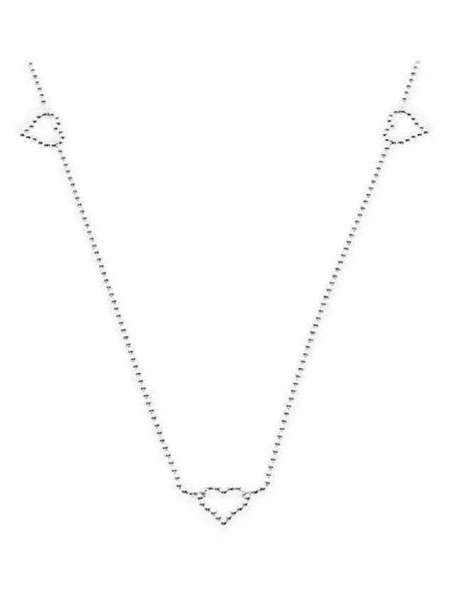 Interlocking G Boule Ball Chain Heart Necklace Silver - GUCCI - BALAAN 2