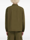 Logo Patch Zip-Up Long Sleeve Shirt Green - MARNI - BALAAN 5