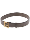 FF stud buckle leather belt brown - FENDI - BALAAN 6