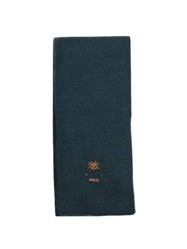 Fox Embroidered Wool Muffler Dark Green - POLO RALPH LAUREN - BALAAN 1