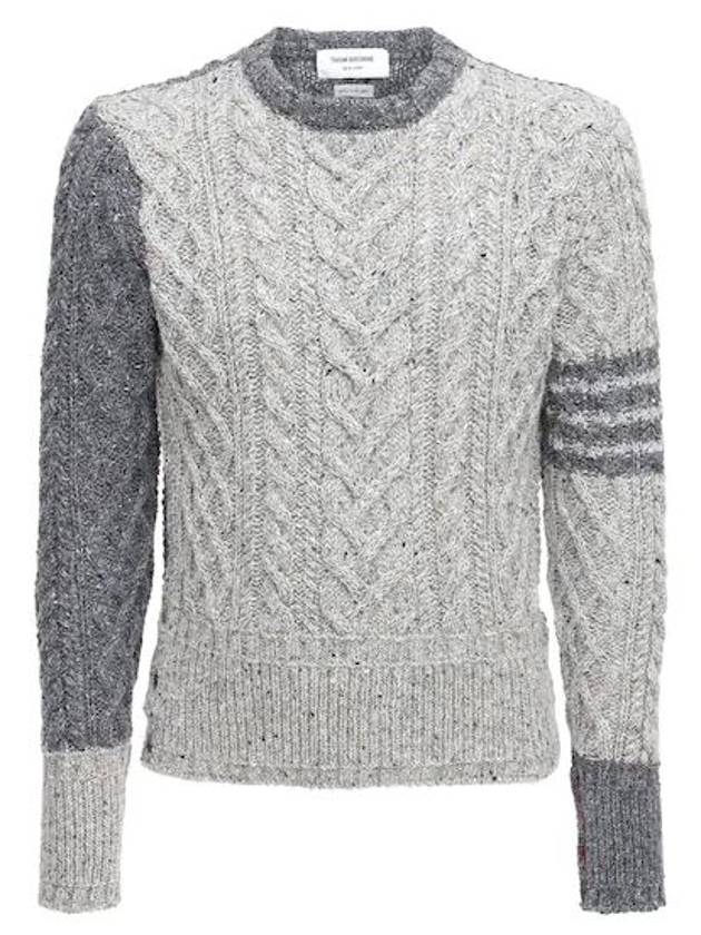 Wool Fun Mix Knit Top Grey - THOM BROWNE - BALAAN 2