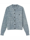 Face Crew Neck Cardigan Grey - ACNE STUDIOS - BALAAN 3