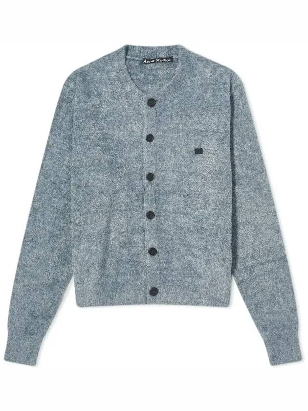 Face Crew Neck Cardigan Grey - ACNE STUDIOS - BALAAN 3