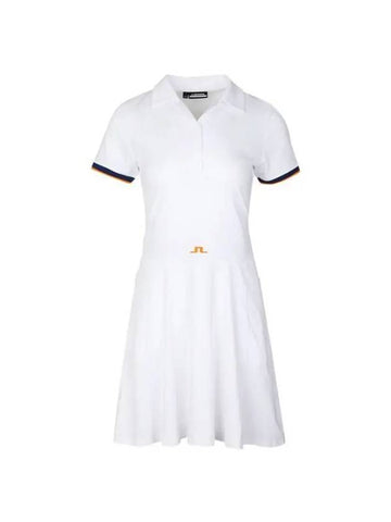 Women's Dagmar Short Dress White - J.LINDEBERG - BALAAN 1