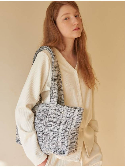 Wool Tweed Shoulder Bag White - CORCA - BALAAN 2