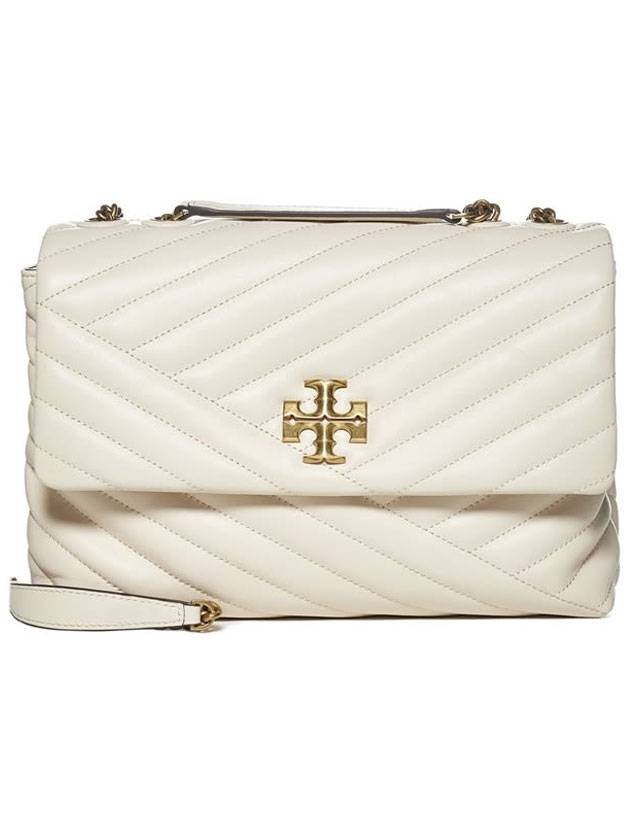 Kira Chevron Convertible Shoulder Bag White - TORY BURCH - BALAAN 1