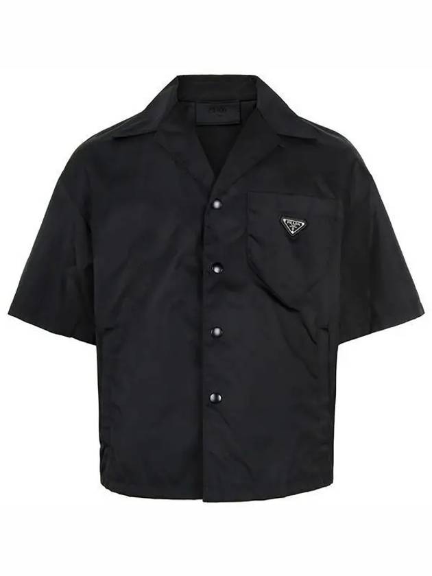 Re-Nylon Short Sleeve Shirt Black - PRADA - BALAAN 2